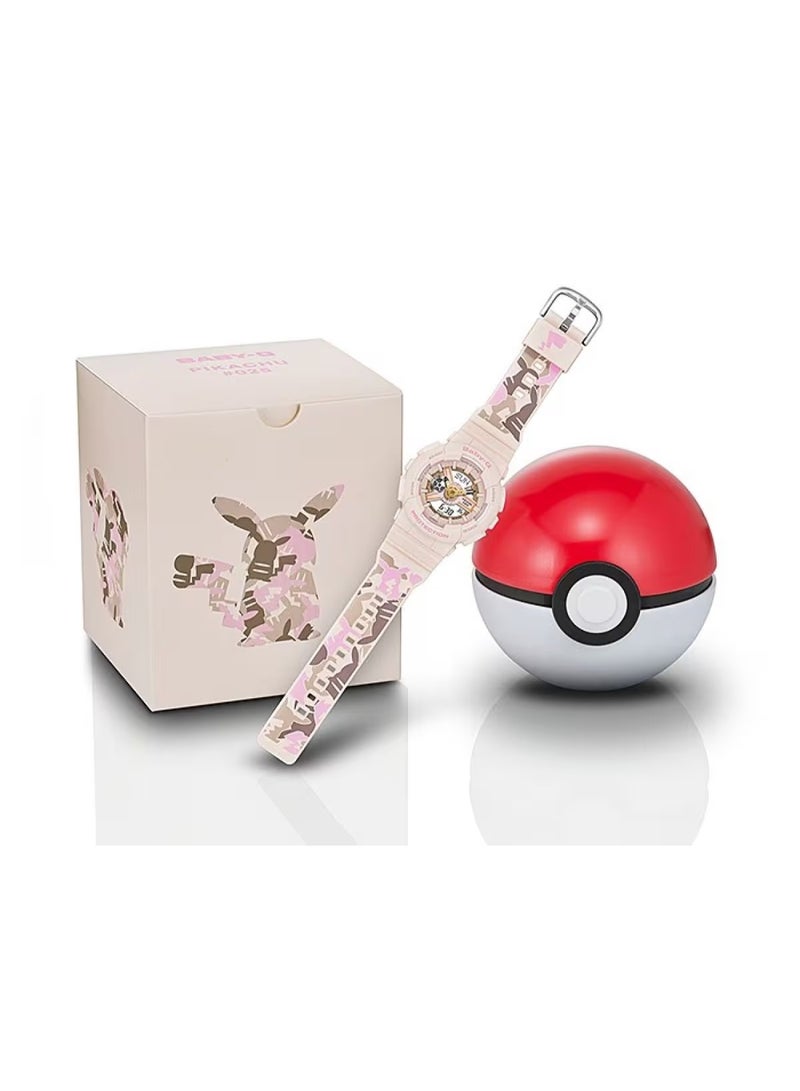 G-SHOCK Baby-G x Pokémon Pikachu Analog-Digital Women’s Watch BA-110PKC-4A, 43.4 mm Pink Resin Case & Strap, Shock-Resistant, LED Light, World Time, 100 m WR - Image 5