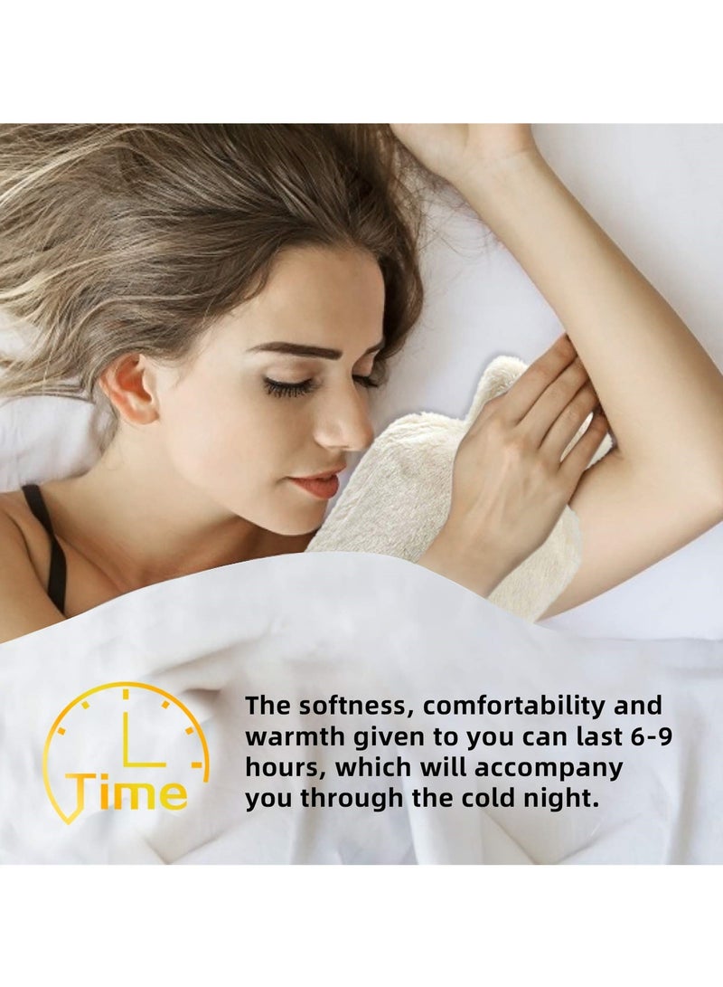 2L Rubber Hot Water Bottle with Plush Cover for Menstrual and Pain Relief, Ideal for Neck, Shoulders and Feet, Perfect Gift for Women and Girls - Image 4