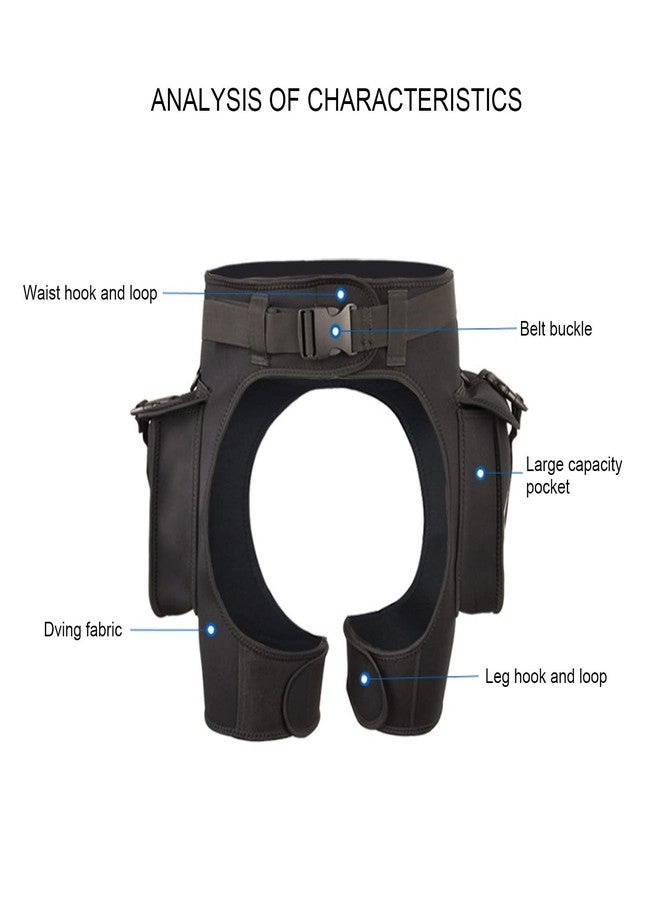 EVTSCAN Wetsuit Pants for Mens, 2.5mm Neoprene Diving Technical Shorts, Quick Dry, with Two Large Side Pockets and Adjustable Waist Band for Technical Diving(X-Large) - Image 2
