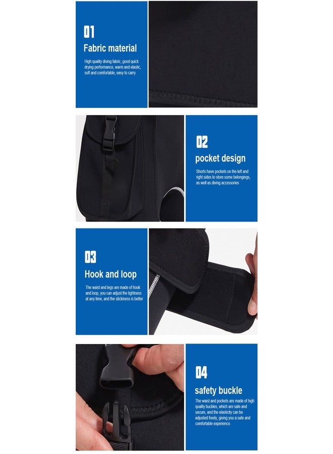 EVTSCAN Wetsuit Pants for Mens, 2.5mm Neoprene Diving Technical Shorts, Quick Dry, with Two Large Side Pockets and Adjustable Waist Band for Technical Diving(X-Large) - Image 4