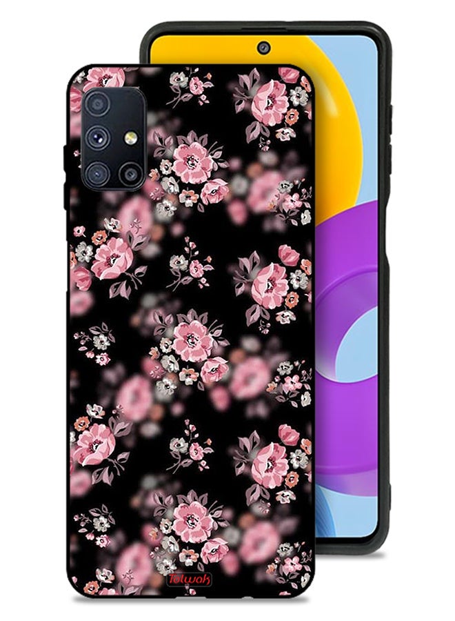 Tolwak Samsung Galaxy M51 Protective Case Cover Portrait Flowers Pattern - Image 1