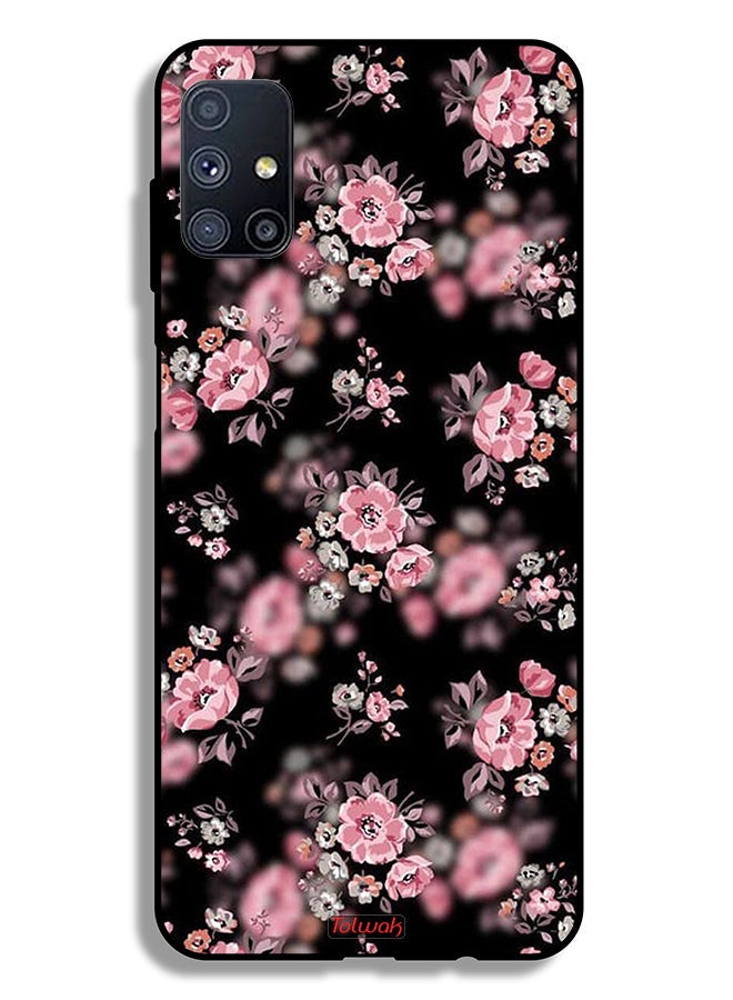 Tolwak Samsung Galaxy M51 Protective Case Cover Portrait Flowers Pattern - Image 2
