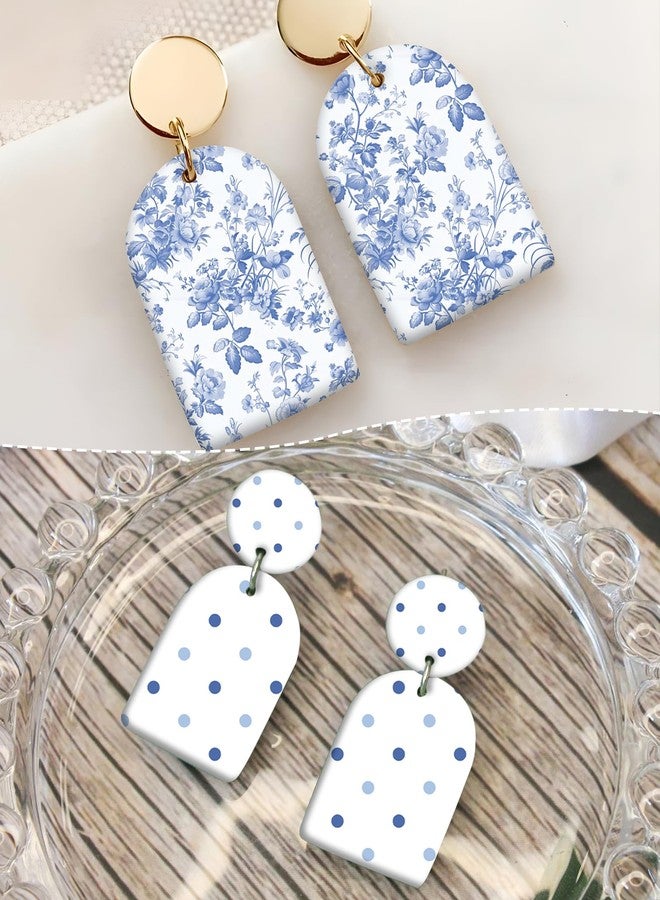 Puocaon Blue Clay Transfer Paper - 18 Sheets Chinoiserie Assorted Design Transfer Paper for Polymer Clay Earrings Jewelry Bow - Image 3