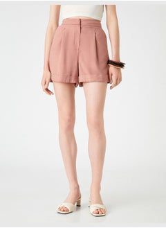 KOTON Mini Shorts Pleated Pocket High Rise  - Image 3