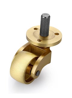 Y&D Threaded Stem Caster Wheels Swivel Casters, Universal Brass Stems 360 Degree Rotation Metal Replacements for Furniture Trunk Box Trolley Cabinet Coffee Table (Pack of 4)  - Image 5