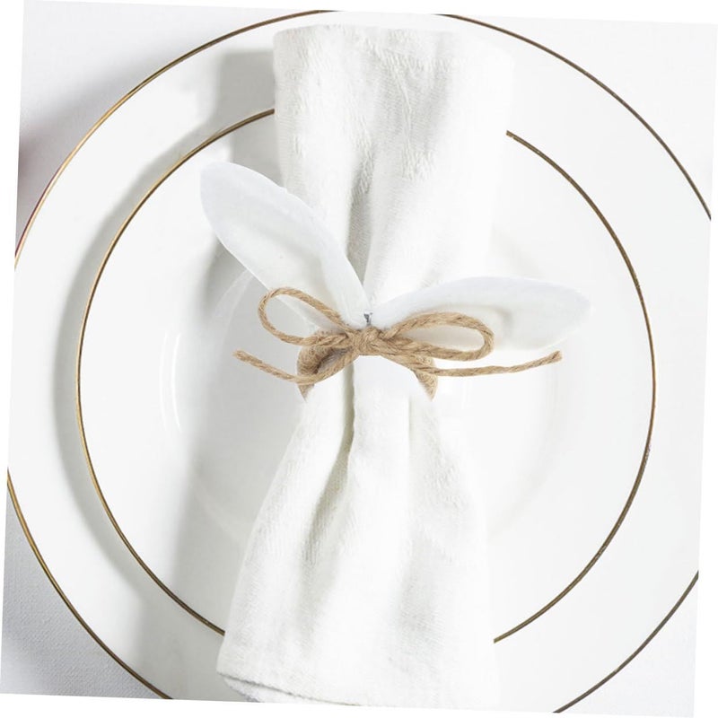 Easter Napkin Rings Bunny Ear Decorative Holders for Festive Table Settings Rustic Boho Style - Image 5