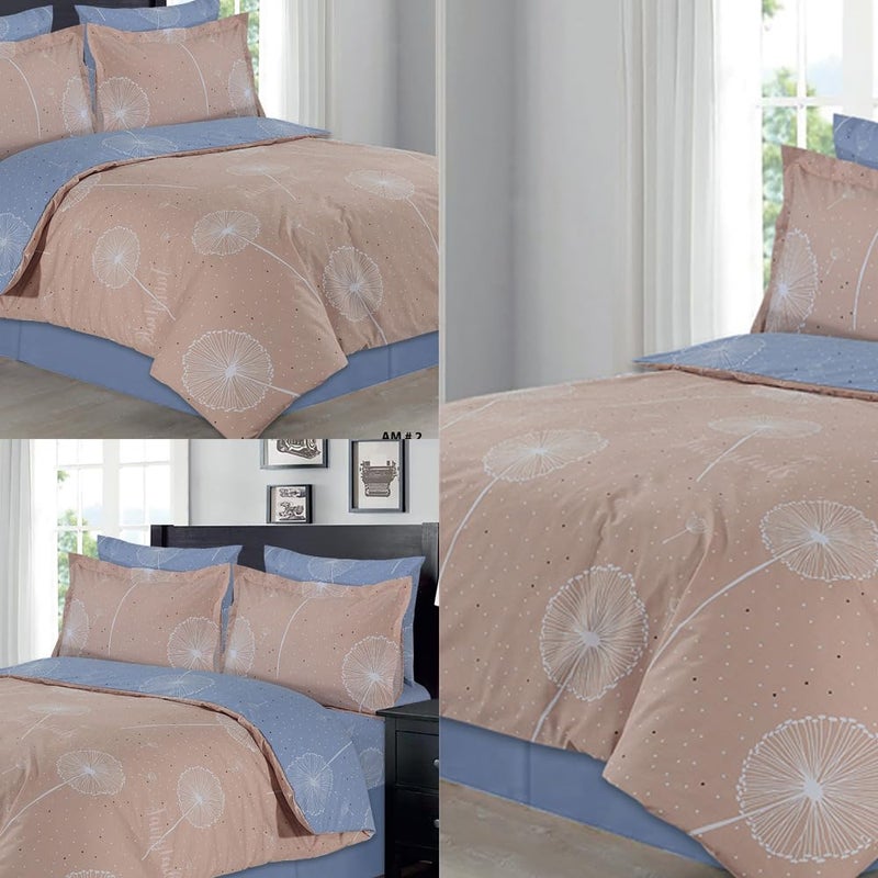 Amali  6 Pieces Bedsheet Set Queen Size (160 x 200+35cm) Including 1 Duvet Cover 1 Fitted Sheet 2 Oxford & 2 Standard Pillowcases Durable & LongLasting Quality - Image 3