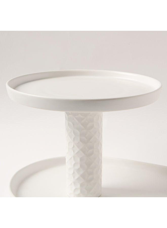La Mesa - Safa'a white porcelain cake stand cake stand 51*45*39 cm - Image 1