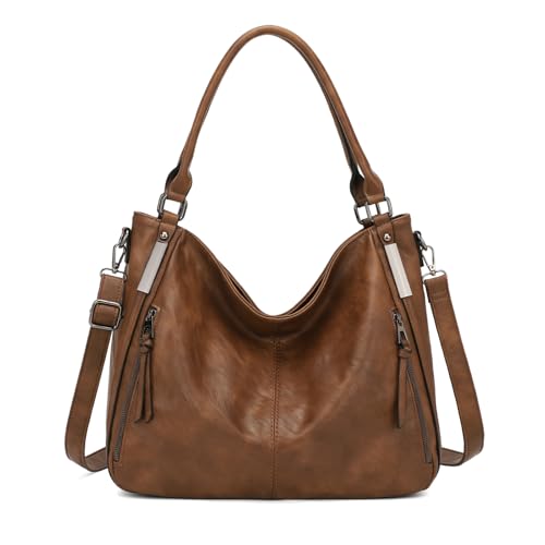 KL928 Purses for Women Shoulder Handbags Hobo Bags Tote Bag (brown) - Image 1