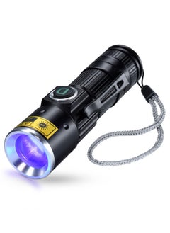 Y&D UV 365nm Flashlight, Portable and Zoomable LED Ultraviolet Blacklight for Glue Curing, Pet Stain Detection, Scorpion Finder  - Image 1