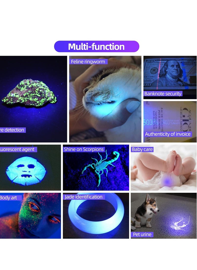 Y&D - UV 365nm Flashlight, Portable and Zoomable LED Ultraviolet Blacklight for Glue Curing, Pet Stain Detection, Scorpion Finder - Image 1