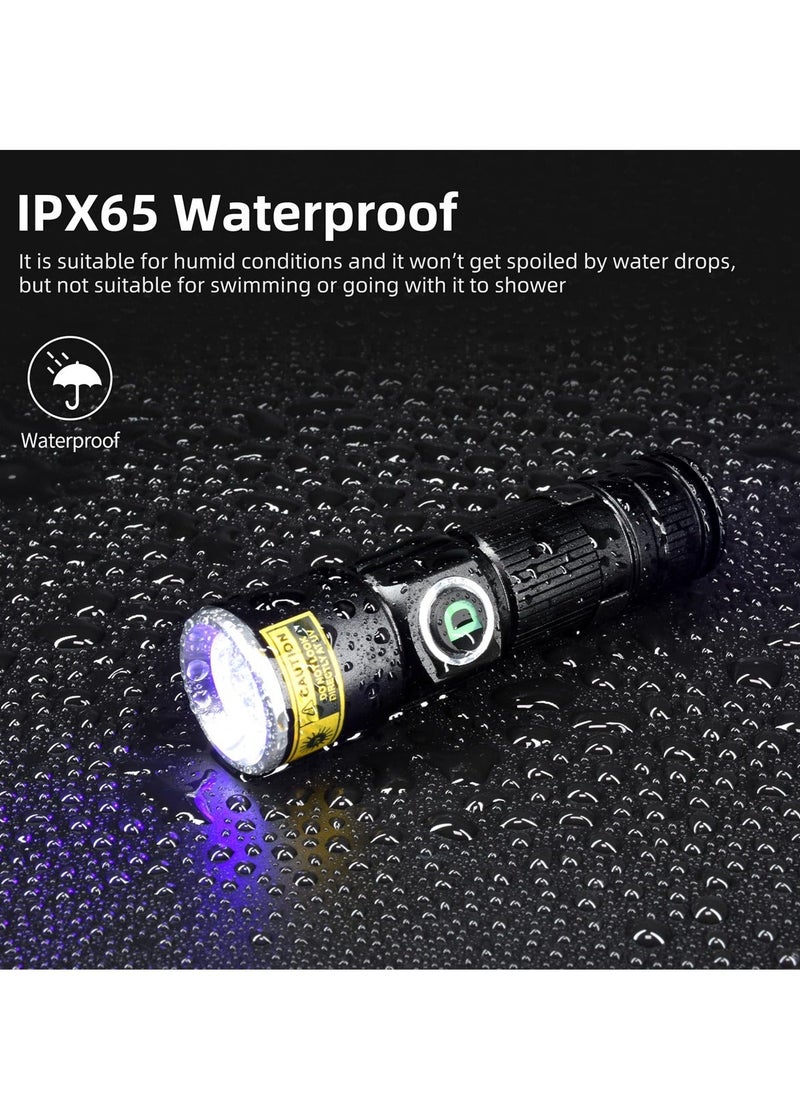 Y&D - UV 365nm Flashlight, Portable and Zoomable LED Ultraviolet Blacklight for Glue Curing, Pet Stain Detection, Scorpion Finder - Image 1