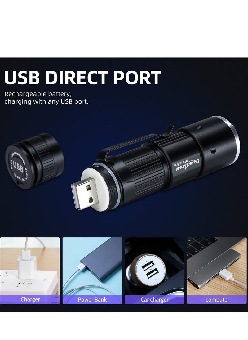 Y&D - UV 365nm Flashlight, Portable and Zoomable LED Ultraviolet Blacklight for Glue Curing, Pet Stain Detection, Scorpion Finder - Image 1
