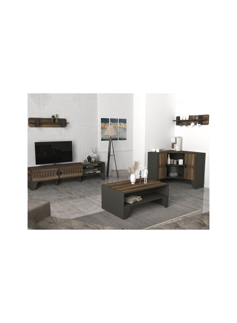 سحابة طقم طاولة تلفزيون وطاولة قهوة وركن للقهوة شيستر - Image 2