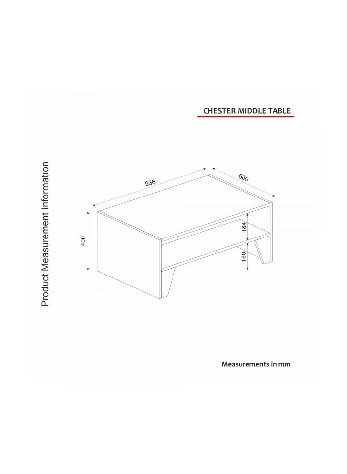 سحابة طقم طاولة تلفزيون وطاولة قهوة وركن للقهوة شيستر - Image 4