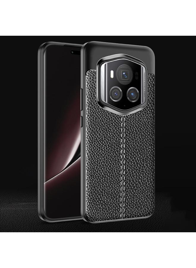 اس-توب جراب لهاتف Honor Magic6 RSR Porsche Design بتصميم الليتشي وغطاء هاتف TPU مقاوم للصدمات - Image 1