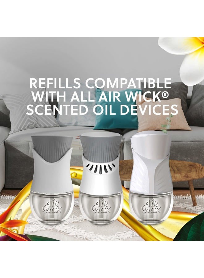 Air Wick عبوة إعادة تعبئة زيت معطر، 5 قطع، هاواي والفانيليا وبابايا الورد، معطر هواء، زيوت أساسية - Image 3