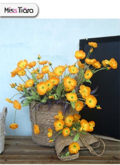 MissTiara 12 pcs Handmade Simulated Four-headed Poppy Artificial Flowers Pastoral Home Wedding Party Decoration Bouquets 60cm  - Image 1