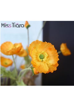 MissTiara 12 pcs Handmade Simulated Four-headed Poppy Artificial Flowers Pastoral Home Wedding Party Decoration Bouquets 60cm  - Image 5