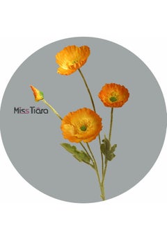 MissTiara 12 pcs Handmade Simulated Four-headed Poppy Artificial Flowers Pastoral Home Wedding Party Decoration Bouquets 60cm  - Image 4