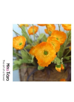 MissTiara 12 pcs Handmade Simulated Four-headed Poppy Artificial Flowers Pastoral Home Wedding Party Decoration Bouquets 60cm  - Image 3
