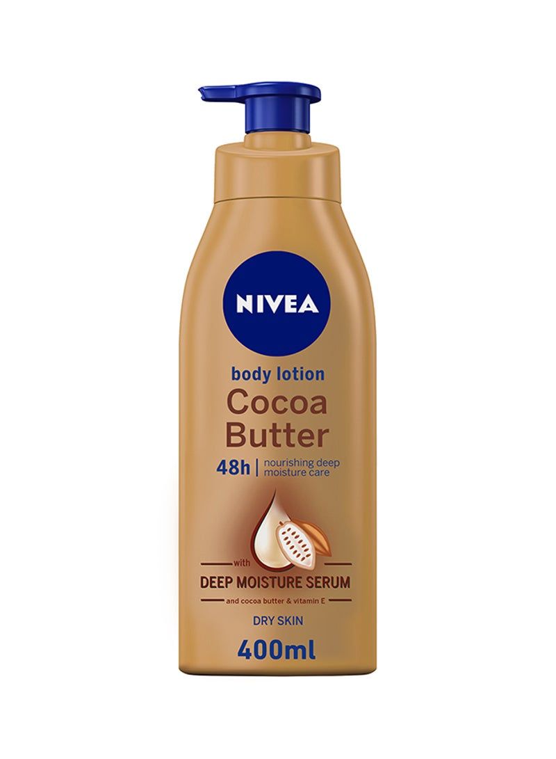 Nivea Cocoa Butter Body Lotion, Vitamin E, Dry Skin 400ml
