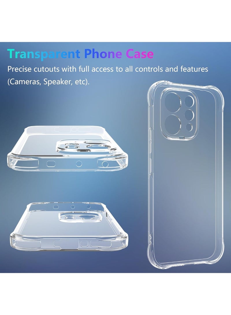 Adando [1+2] Case Compatible with  Vivo V70 Cover with 2 Pack Tempered Glass Screen Protector, [4 L-Corner Airbags]  Ultra Slim TPU Shockproof Protection Anti-Scratch Bumper Transparent Phone Case (Clear) - Image 5