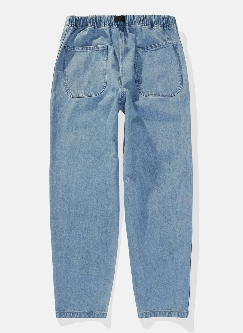 American Eagle Loose Jean Wide Leg Elastic Waistband Jeans