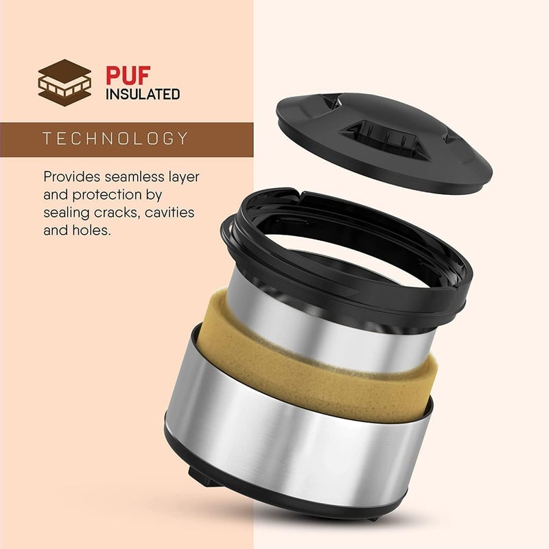 Stainless Steel Thermoware Casserole for Roti/Chapati | Double Wall Insulated Hot Pot for hot Meal (1500 ML) - Image 4