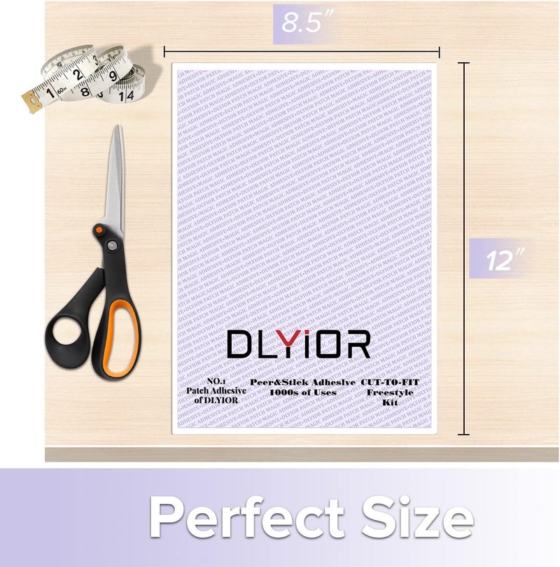 DLYIOR Patch Magic Adhesive, Washable Double-Sided Glue for Iron On Patches and Cut to Fit Freestyle Girl Scout Patches Kit.(2 Pack) - Image 2