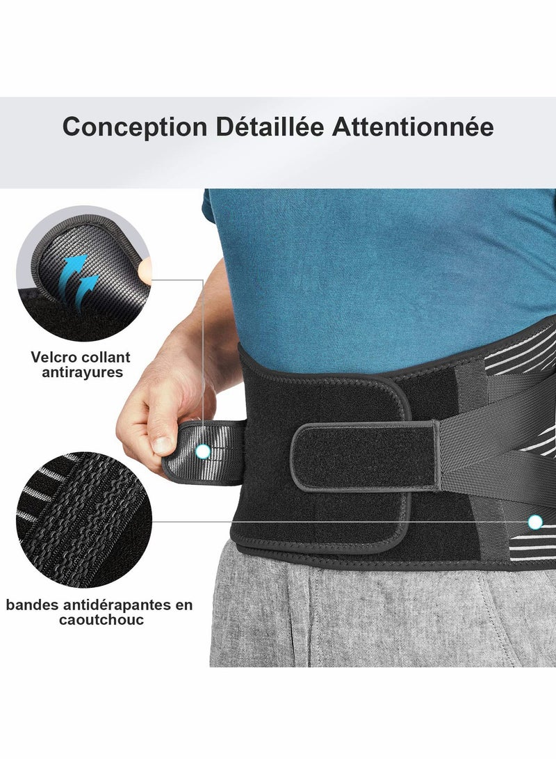 SYOSI Air Mesh Brace for Men Women Lower Pain Relief Corset with 7 Stays Adjustable Support Belt Work Anti skid Lumbar Sciatica Scoliosis Size L - Image 2
