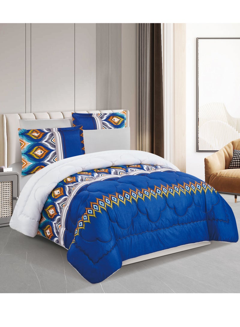Stargold Super Soft Printed Comforter, 6pcs Set, Microfiber High-Quality Fabric, Stylish and Premium Design, Durable, Ideal For Home Bedroom 240X220CM  - Image 1