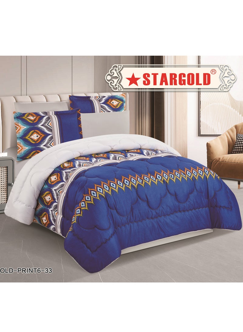 Stargold Super Soft Printed Comforter, 6pcs Set, Microfiber High-Quality Fabric, Stylish and Premium Design, Durable, Ideal For Home Bedroom 240X220CM  - Image 2