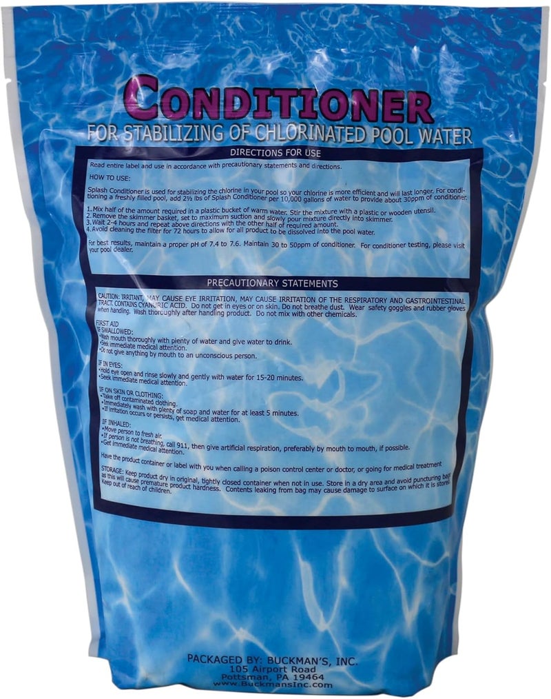 Robelle 5-Pounds Premium Chlorine Stabilizer and Conditioner, Concentrated Cyanuric Acid for Pools, Pool Stabilizer, Helps Chlorine Last Longer, Made in USA - Image 2
