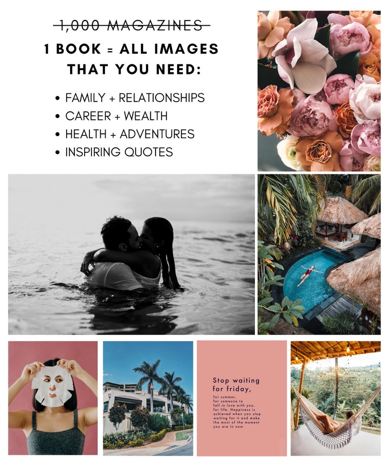 Lamare Vision Board Book - 1000+ Aesthetic Vision Board Images & Motivational Quotes, Vision Board Supplies, Vision Board Kit, Collage Book for Manifestation, Self Care & Goal Setting - Image 5