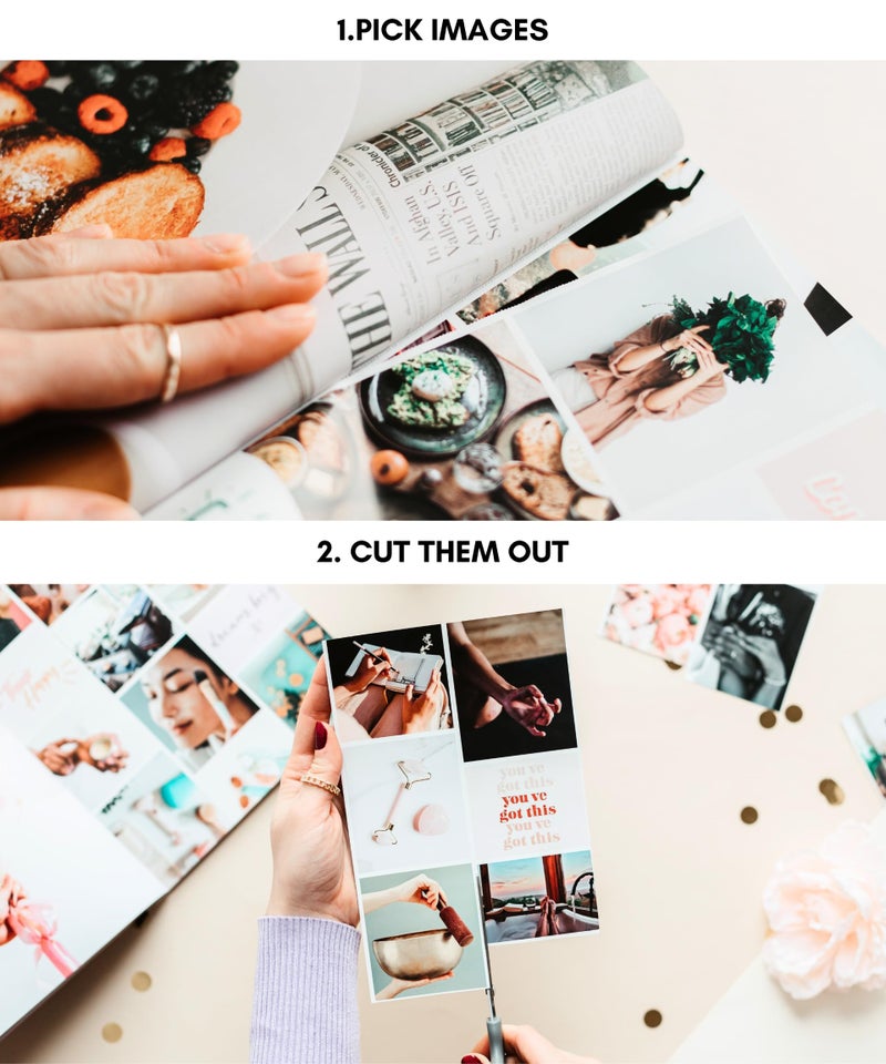 Lamare Vision Board Book - 1000+ Aesthetic Vision Board Images & Motivational Quotes, Vision Board Supplies, Vision Board Kit, Collage Book for Manifestation, Self Care & Goal Setting - Image 3