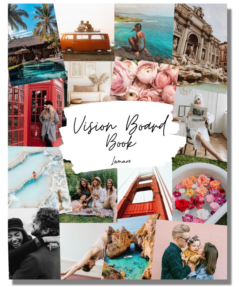 Lamare Vision Board Book - 1000+ Aesthetic Vision Board Images & Motivational Quotes, Vision Board Supplies, Vision Board Kit, Collage Book for Manifestation, Self Care & Goal Setting - Image 1