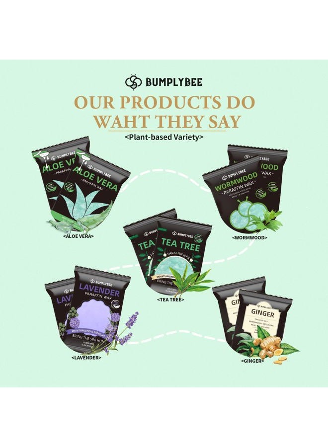 BUMPLYBEE Paraffin Wax for Hand and Feet, 10 Pack Aloe Vera Paraffin Wax Refills for Paraffin Wax Machine, Hand Wax Paraffin Wax Bath, Foot Wax Paraffin Bath, Moisturizing Hands Feet, Deep Hydration - Image 4
