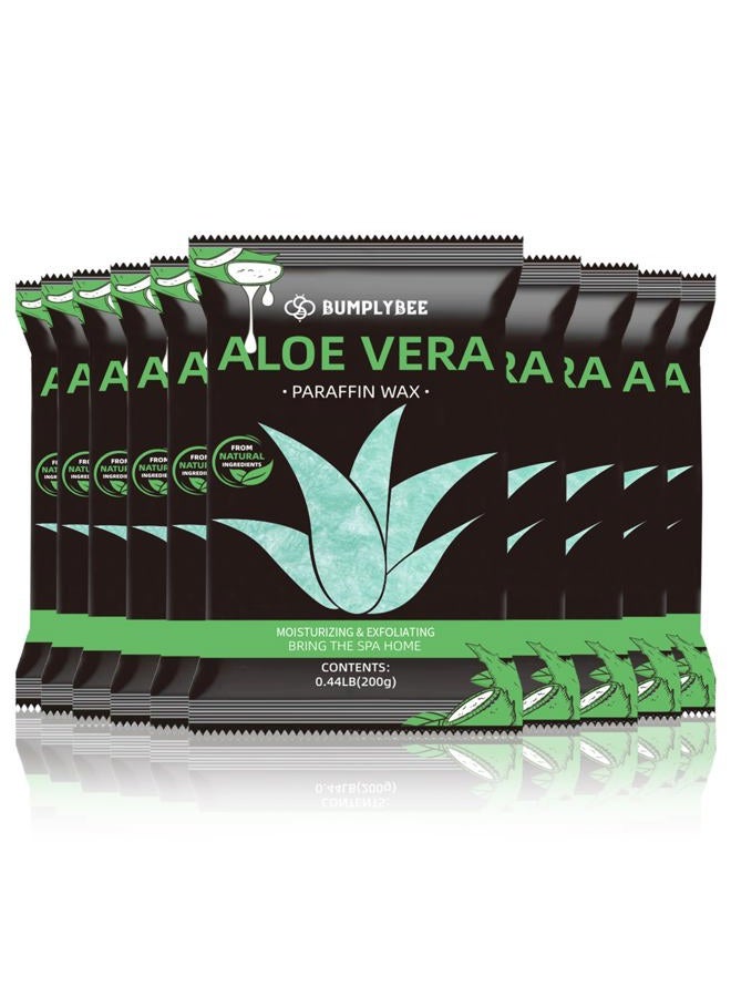 BUMPLYBEE Paraffin Wax for Hand and Feet, 10 Pack Aloe Vera Paraffin Wax Refills for Paraffin Wax Machine, Hand Wax Paraffin Wax Bath, Foot Wax Paraffin Bath, Moisturizing Hands Feet, Deep Hydration - Image 1