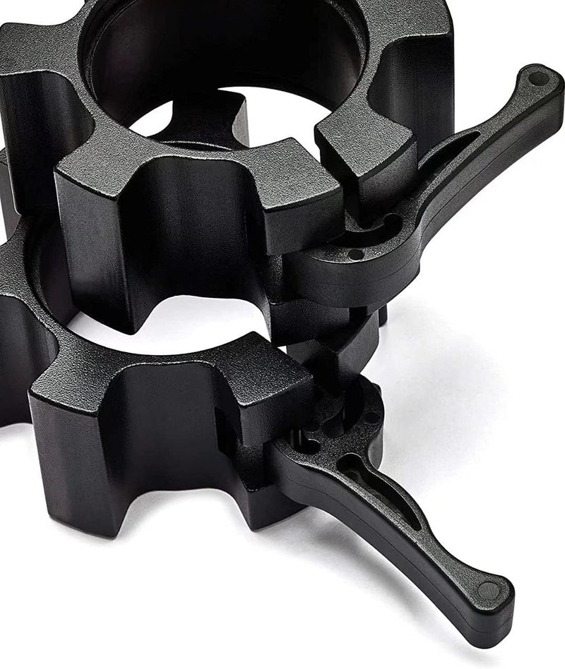 Berfea Metal Olympic Barbell Clamps 2inch Heavy Duty Exercise Collars,Weight Clips for 2" Barbell,Quick Release Weight Clamps for Weightlifting, Olympic Lifts Strength Fitness Training 1 Pair - Image 4