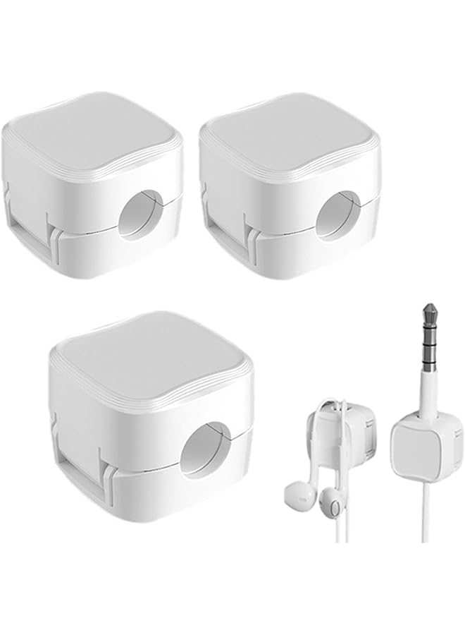 Green Tiger 3 Pack Magnetic Cable Clips [Cable Smooth Adjustable] Cord Holder, Under Desk Cable Management, Adhesive Wire Holder Keeper Organizer for Home Office Desk Phone Car Wall Desktop Nightstand - Image 1