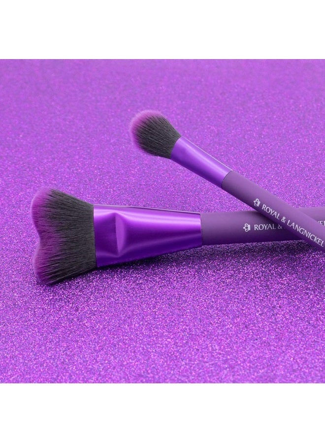 MODA طقم مكياج إنستا-غلو المثالي يشمل فرش تحديد وإبراز سريعة، بنفسجي - Image 5