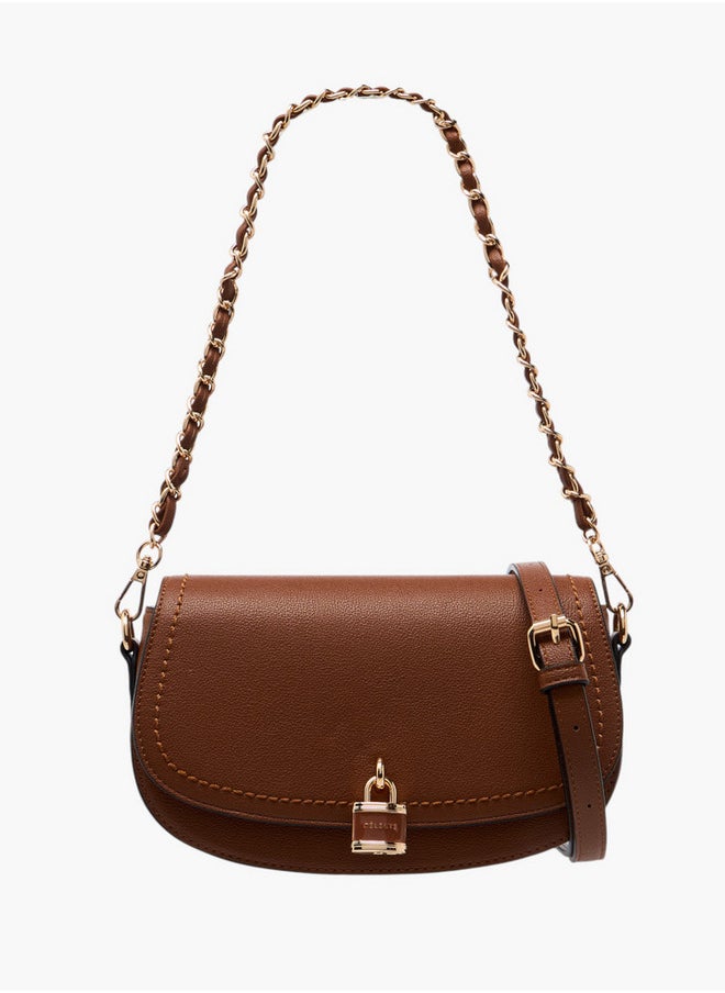 Celeste Women's Lock Accent Crossbody Bag with Detachable Strap  - Image 1