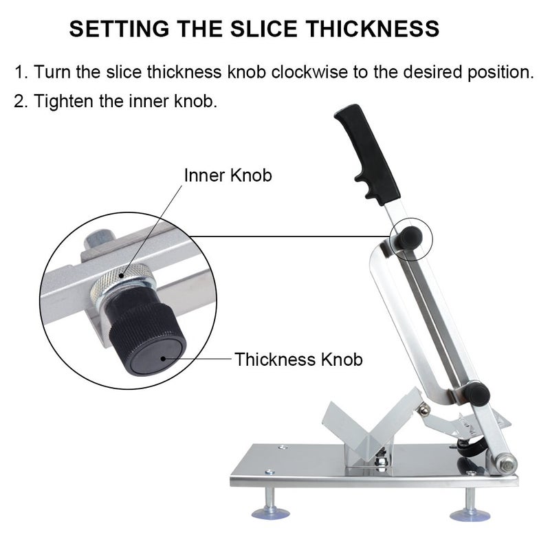 befen Manual Frozen Meat Slicer, befen Upgraded Stainless Steel Meat Cutter Beef Mutton Roll for Hot Pot KBBQ Food Slicer Slicing Machine for Home Cooking of Hot Pot Shabu Shabu BBQ - Image 5