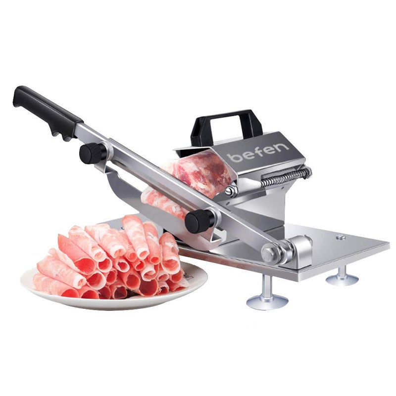befen Manual Frozen Meat Slicer, befen Upgraded Stainless Steel Meat Cutter Beef Mutton Roll for Hot Pot KBBQ Food Slicer Slicing Machine for Home Cooking of Hot Pot Shabu Shabu BBQ - Image 1
