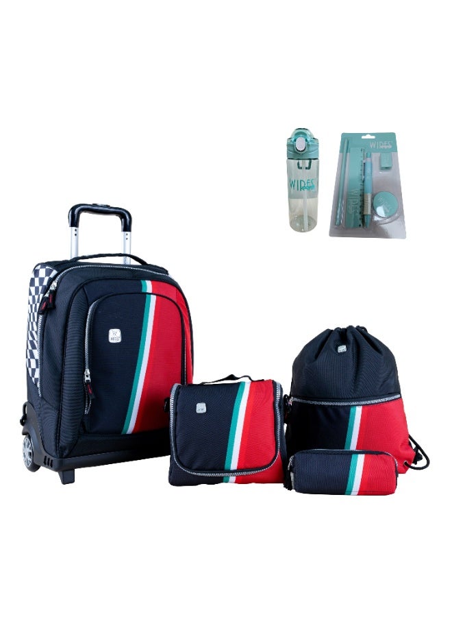 Wires WIRES 18" Small Wheels trolley bag with lunch bag and pencil case  - Image 1