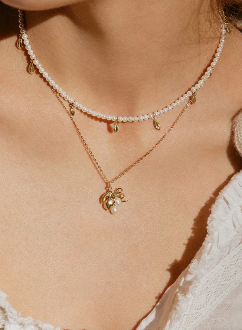 HEFANG Grapes Necklace-Cream White - Image 3