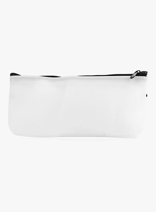 Cat Printed Pen Bag White/Black - Image 2