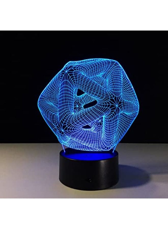 Dream Zone Pentagon 3D Night Light Vision Effect Led Nightstand Lights Nursery Babe Sleeping Lamp Remote Control & 16 Colors Birthday Xmas Festival Deco Gifts for Boys Kids Teens Boyfriend - Image 1