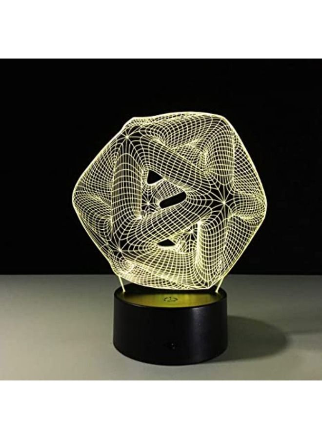 Dream Zone Pentagon 3D Night Light Vision Effect Led Nightstand Lights Nursery Babe Sleeping Lamp Remote Control & 16 Colors Birthday Xmas Festival Deco Gifts for Boys Kids Teens Boyfriend - Image 4